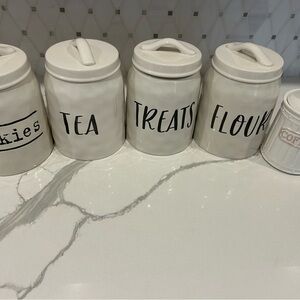 Off White Ceramic Kitchen Canister Set